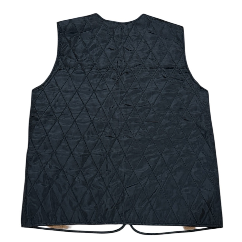 Women Camel Wool-Lined Quilted Vest Black 2XL Men XL Unisex Classic Preppy Stapl - Picture 5 of 10